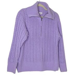 Aerie mauve long sleeve sweater with 3/4 zip up. Size XS